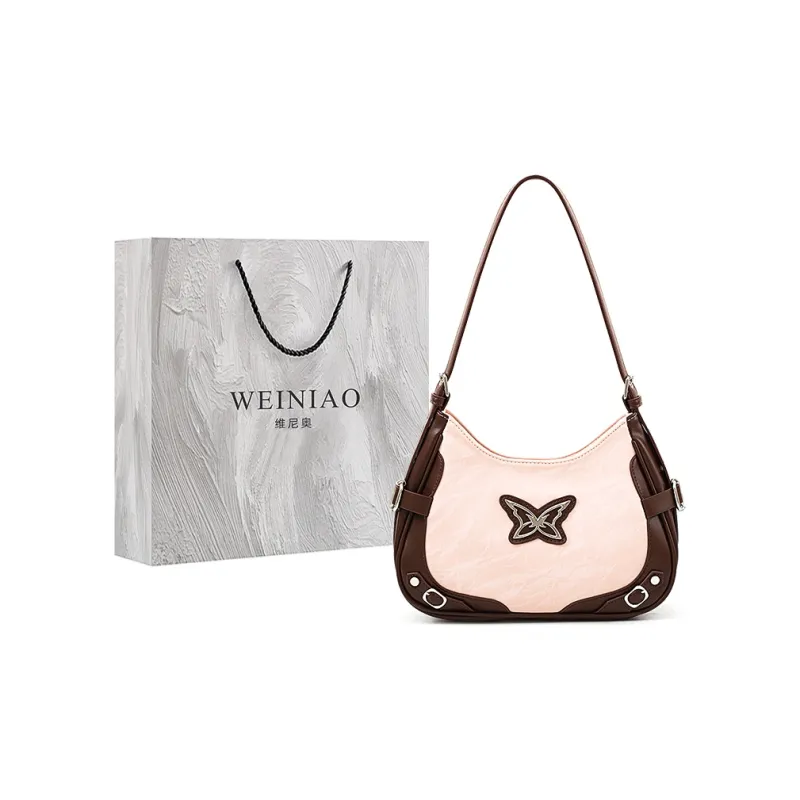 Vigno Synthetic Leather Tote Bag Shoulder Bag Women's Pink/Apricot/Green-6