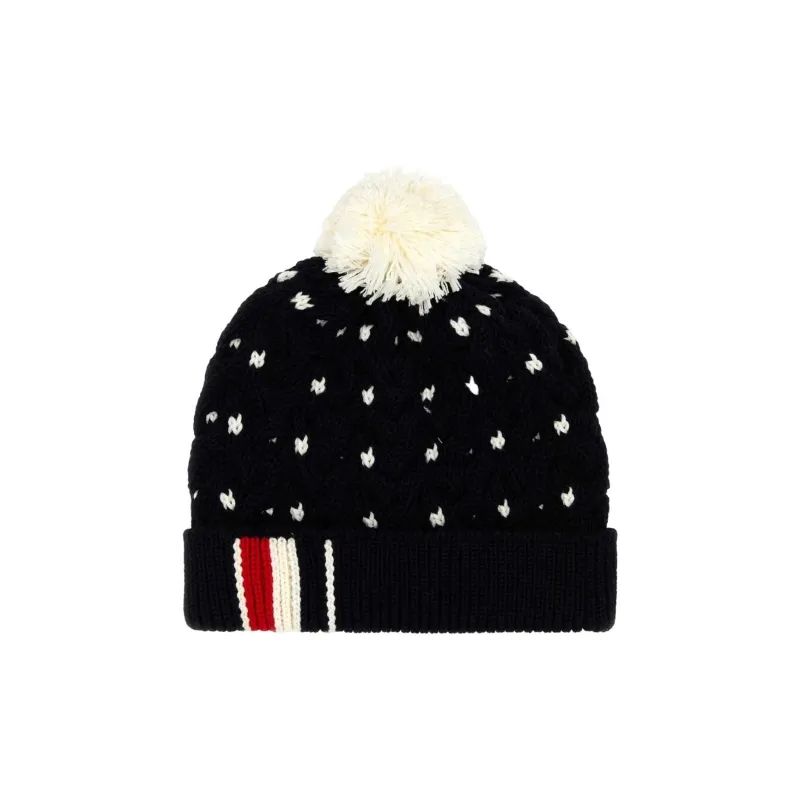 THOM BROWNE Rwb Striped Knitted Beanie-0