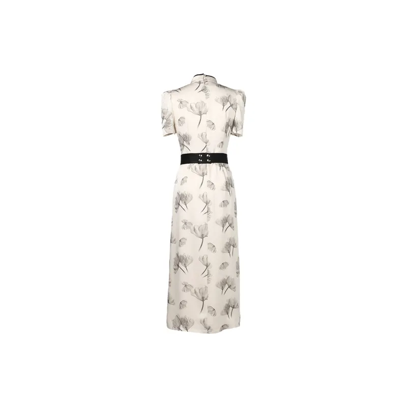 Duffy Fashion Short Sleeved Dresses Women's Apricot-1
