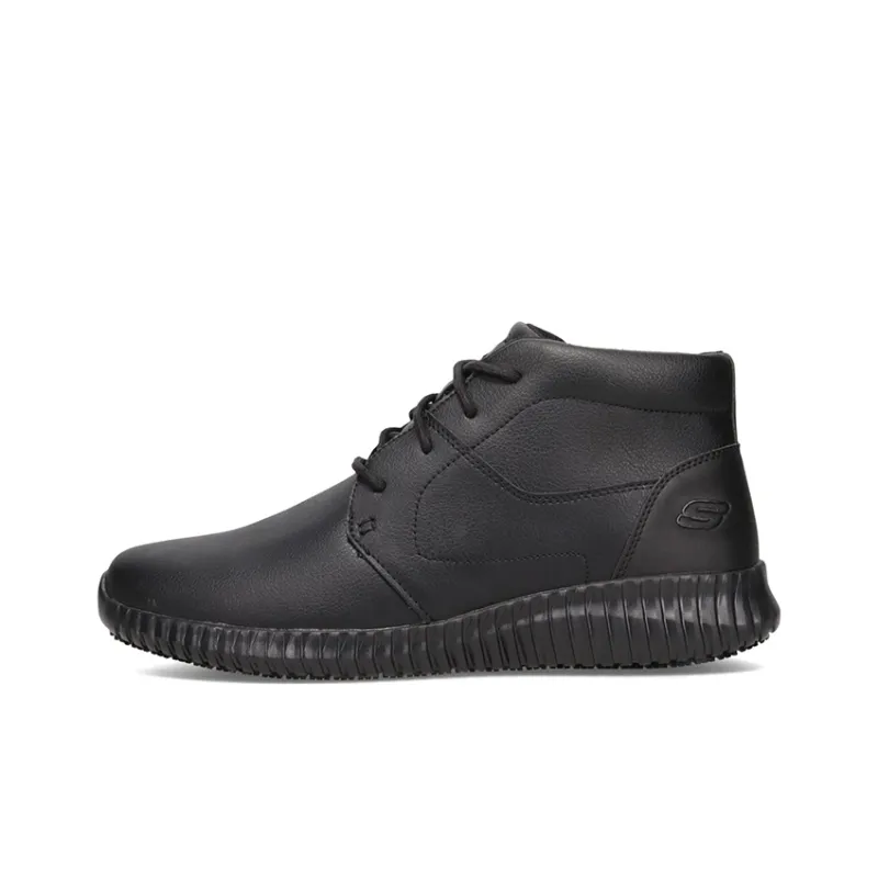 Skechers Relaxed Fit Cessnock   Alesser SR Cushioning Anti Slip And Wear Resistant High Top Casual Shoes Men's Black-0