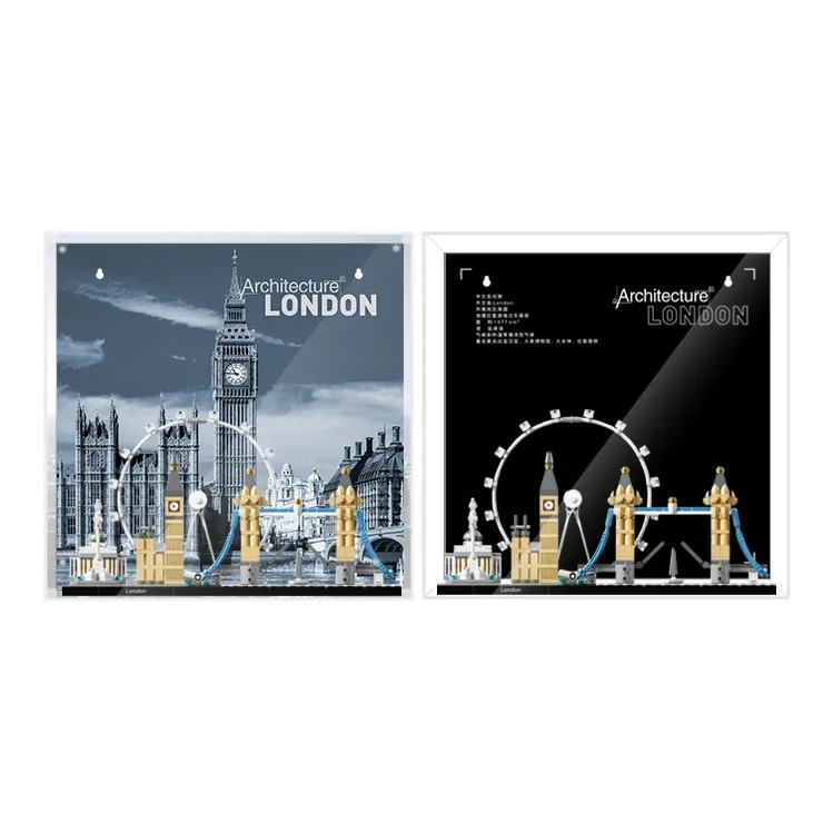 LIGHT YOUR BRICKS Compatibility Building Block Skyline Dual View Photo Frame Display Case Model Accessories-3
