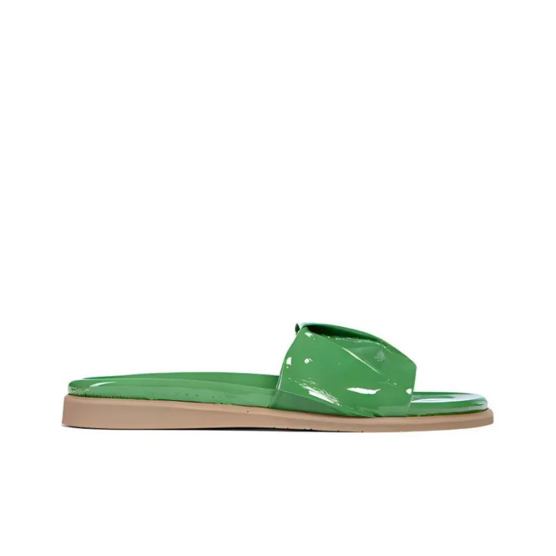 DEAR FRANCES Rubber Sole Odor-Resistant Slide Slippers Women's Green-1