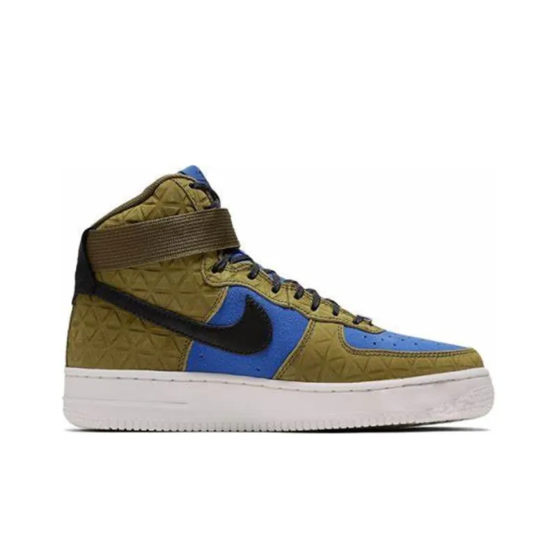 Nike Air Force 1 Hi Premium Suede Olive Flak/Black Midnight Turquoise Women's-1