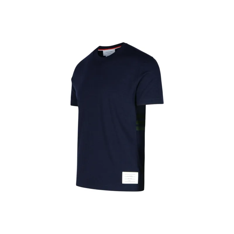THOM BROWNE Short Sleeved Crewneck Knitted T Shirt-2