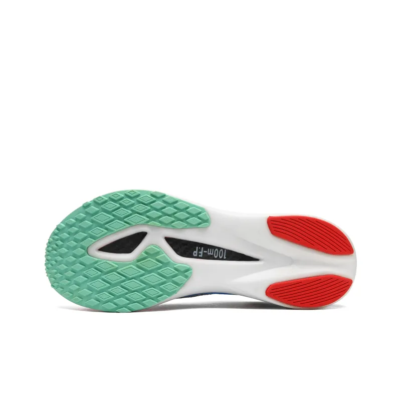 100m F.P Hurricane 3.0 Pro Running Shoes Unisex Low Top White/Red/Light Green/Light Blue-6