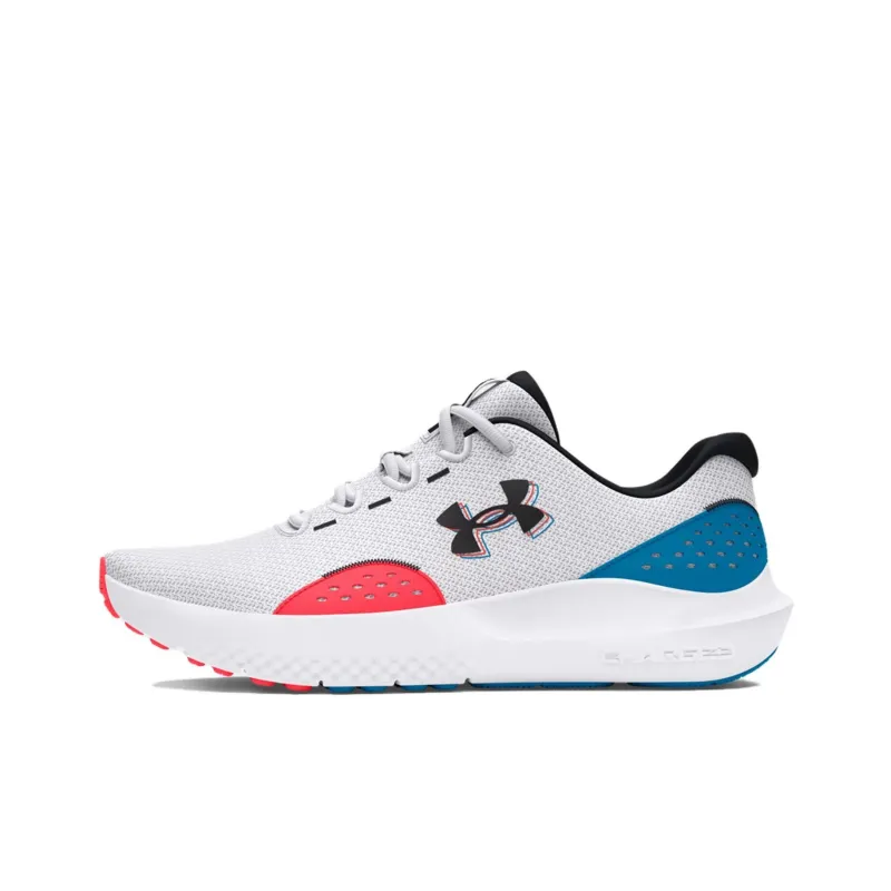 Under Armour Slip Resistant Running Shoes Men's White Red Blue-0