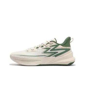 361° Big3 Team 2.0 Cushioning Wear Resistant Low Top Basketball Shoes Men's Beige Green