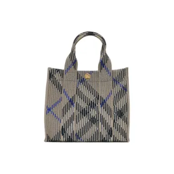 Burberry Polyamide Tote Bag Shopping Bag Shoulder Bag Handbag Mini Women's Gray