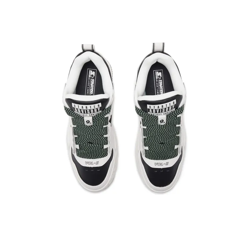 STARTER VOL2 Slip Resistant Water Resistant Low Top Skateboard Shoes Women's Black White-4