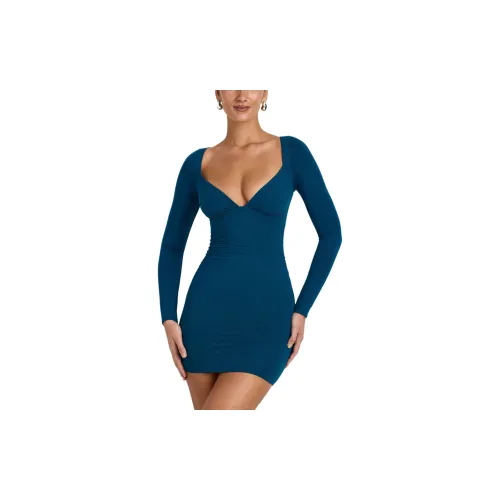 OH POLLY Long-Sleeved Dresses Women's Deep Teal/Deep Cyan