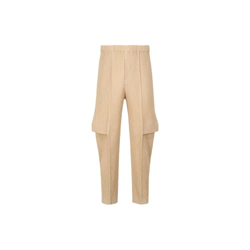 Homme Plissé Issey Miyake Cargo Pants Men Beige