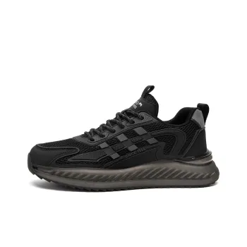 AOKANG Casual Shoes Men Low Top Black, Sand