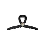 [Black Large Size]Matte-Gray Pearl Claw Clip