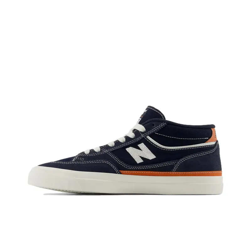 New Balance Numeric Franky Villani 417 Anti Slip Wear Resistant Mid Top Casual Shoes Unisex Blue White-0