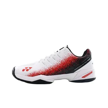 YONEX Power Cushion Rebound Cushioning Wear Resistant Slip Resistant Support Low Top Badminton Shoes Men's White Red