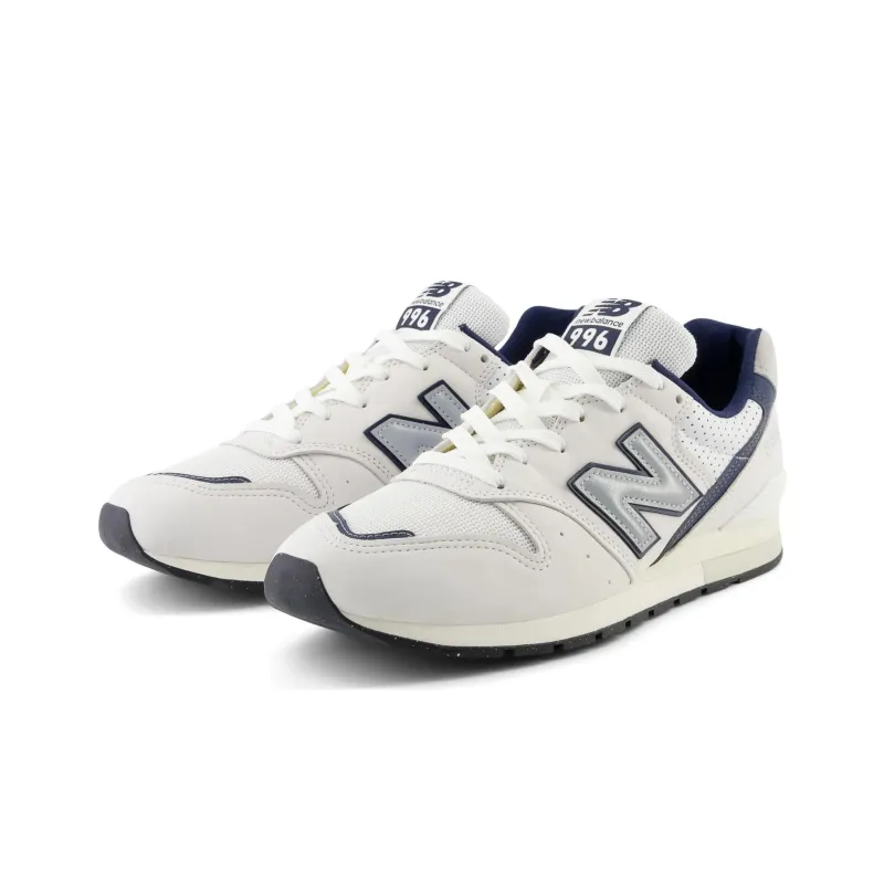 New Balance NB 996 Shock Absorbers With Slip Resistant Features Low Top Casual Running Shoes Unisex White Blue-2