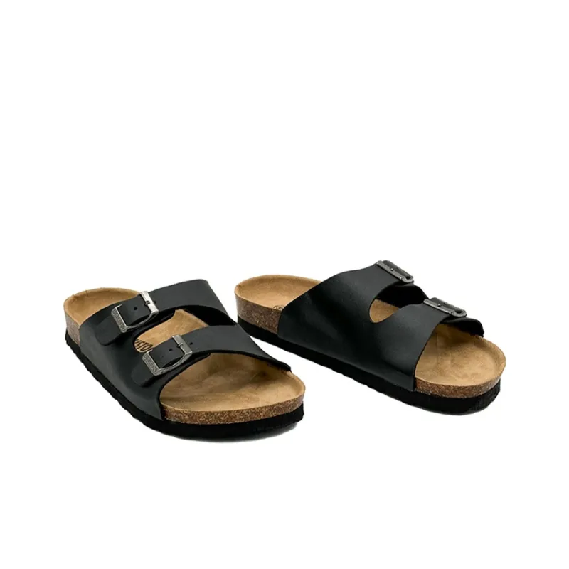 OUBT Cork Sole Slide Slippers Men's Black-3
