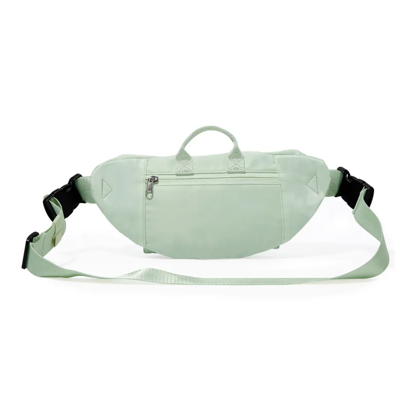 Werocker Nylon Fanny Pack Regular Unisex Classic Black Ecru Mint Green Gray Brown Royal Blue Army Green Gray-14