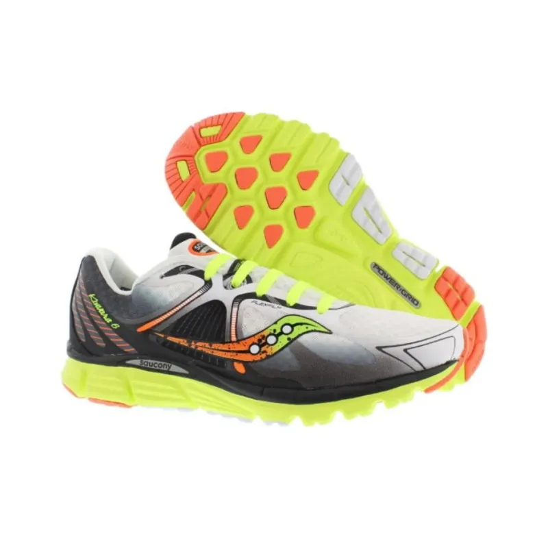 Saucony Kinvara ForHer Anti Slip Wear Resistant Low Top Running Shoes Men's White Green Black-3