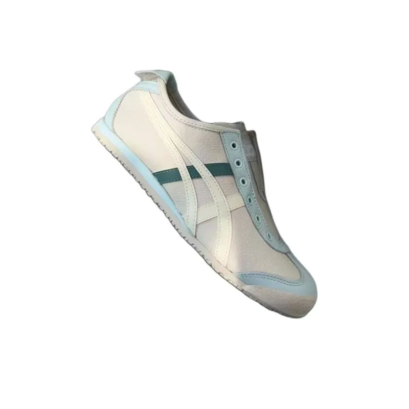 Onitsuka Tiger MEXICO 66 Anti Slip Wear Resistant Low Top Casual Shoes Unisex White Blue-2