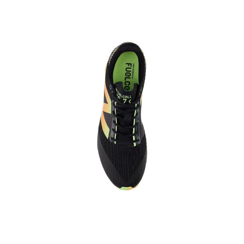 New Balance FuelCell XC7 V5 Black Bleached Lime Glo Hot Mango Women's-3