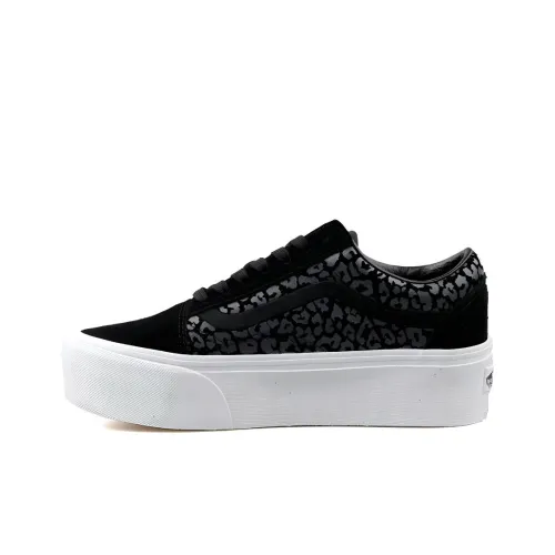 Vans Old Skool Stackform Mono Wear-Resistant Low-Top Skateboard Shoes Unisex Black