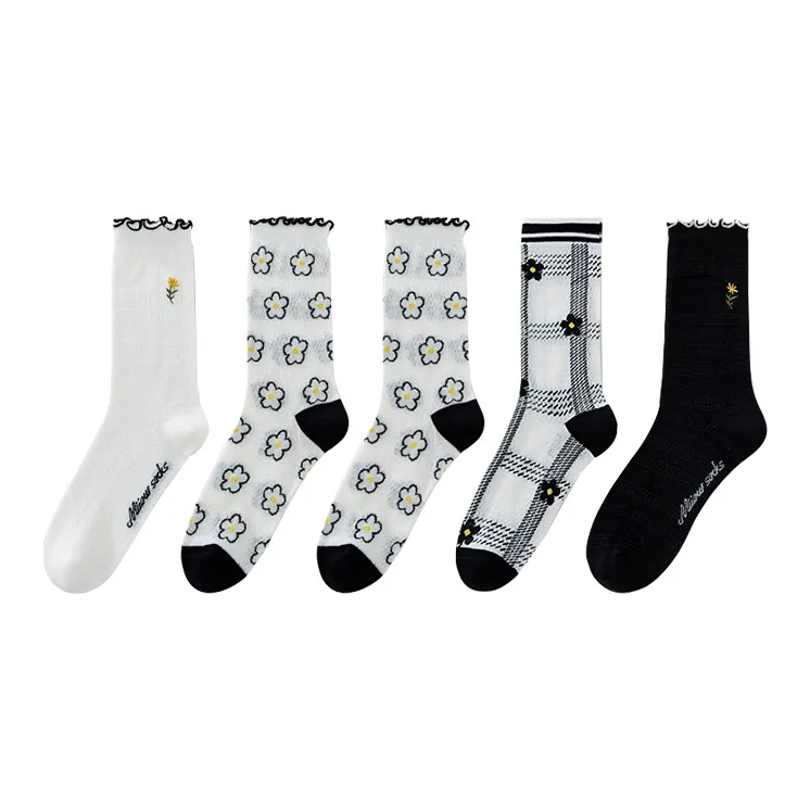 MIIOW Knee-High Socks Women's 5 Pack-1