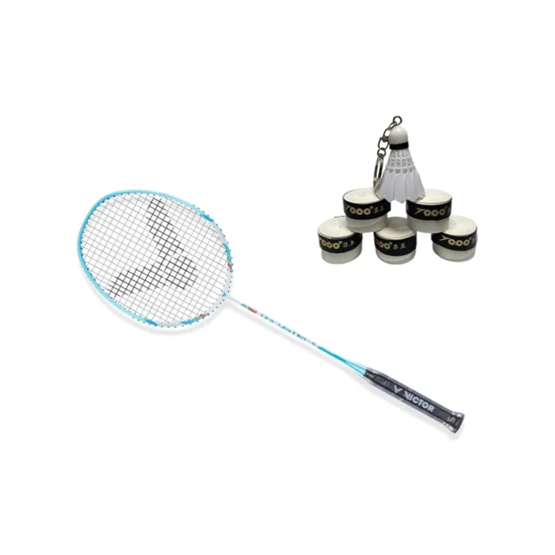 VICTOR Raid Collection TK 280 Badminton Rackets Offensive Hard Head Entry Level Unisex Single Grip Ocean Green-12