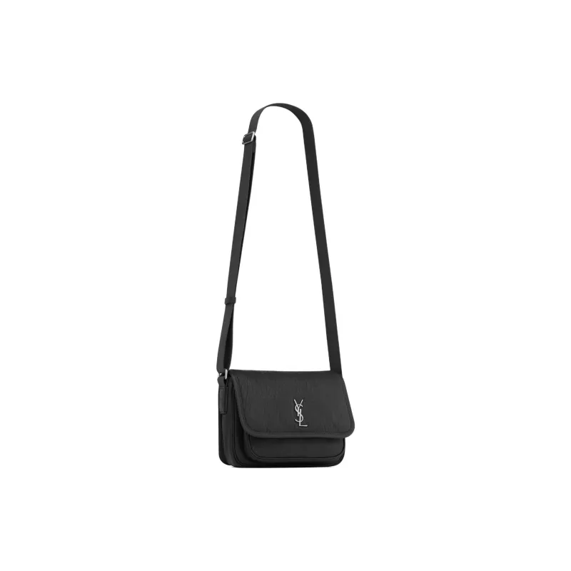 SAINT LAURENT Niki Grained Sheepskin Crossbody Bag Shoulder Bag Men's Black-1