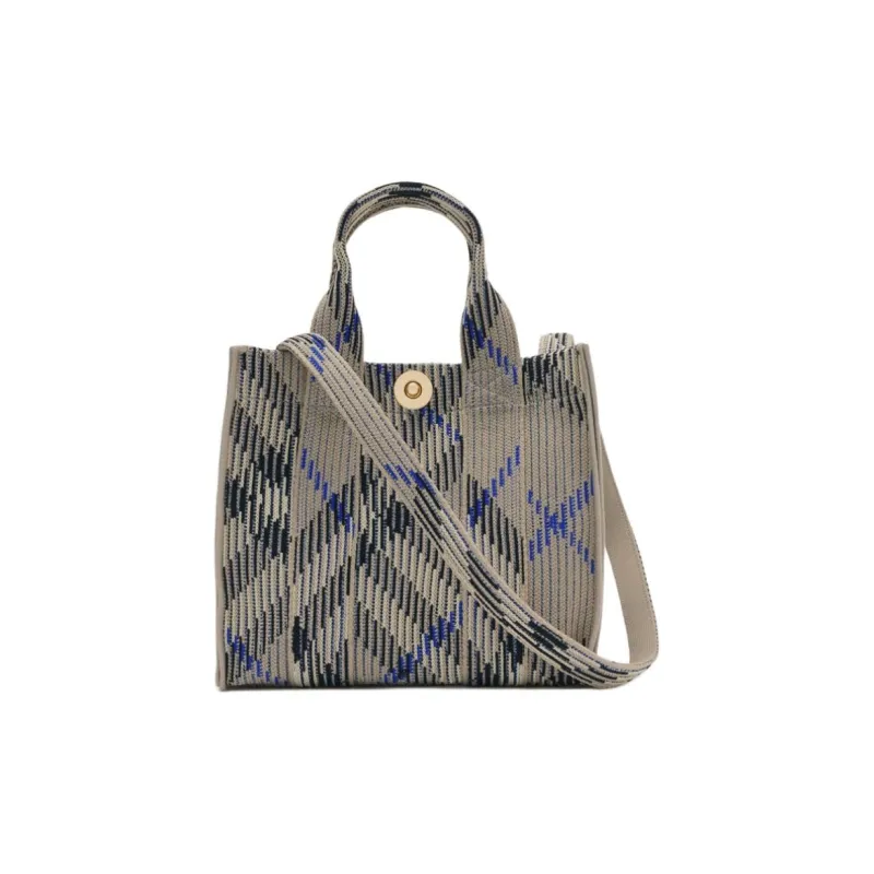 Burberry Polyamide Tote Bag Shopping Bag Shoulder Bag Handbag Mini Women's Gray-2