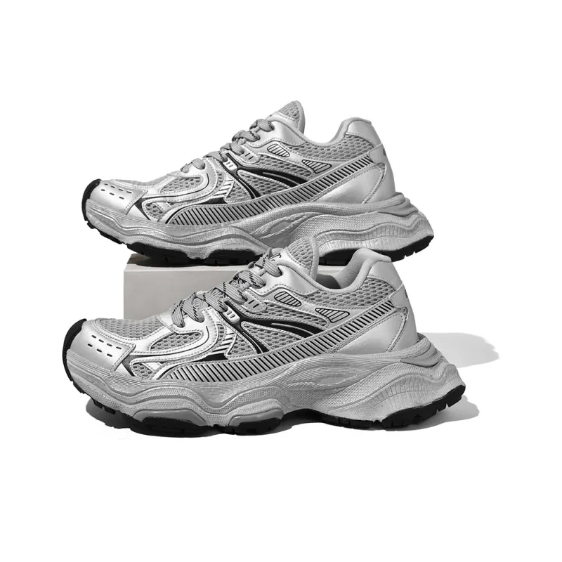 TCELLARS Cushioning Anti-Slip Wear-Resistant Breathable Lightweight Height Increasing Low-Top Chunky Sneakers Unisex-4