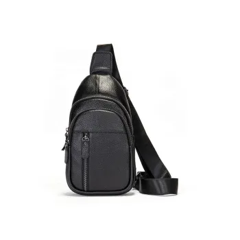 DOSRFINI Cow Leather Sling Bag Regular Men's Black/Coffee