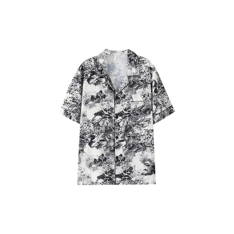 Qin Jing Pajama Set Men's Ink Wash Painting-1