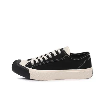 Excelsior Canvas Shoes Unisex Low Top Obsidian Black+Pearl White