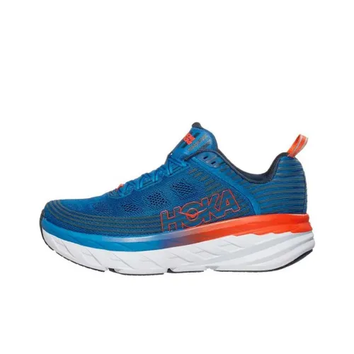 HOKA ONE ONE Bondi 6 Running Shoes Men Low-Top Dark Blue