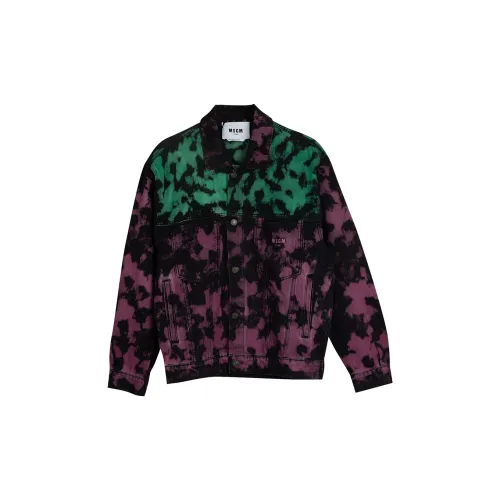 MSGM Denim Jackets Men Pink