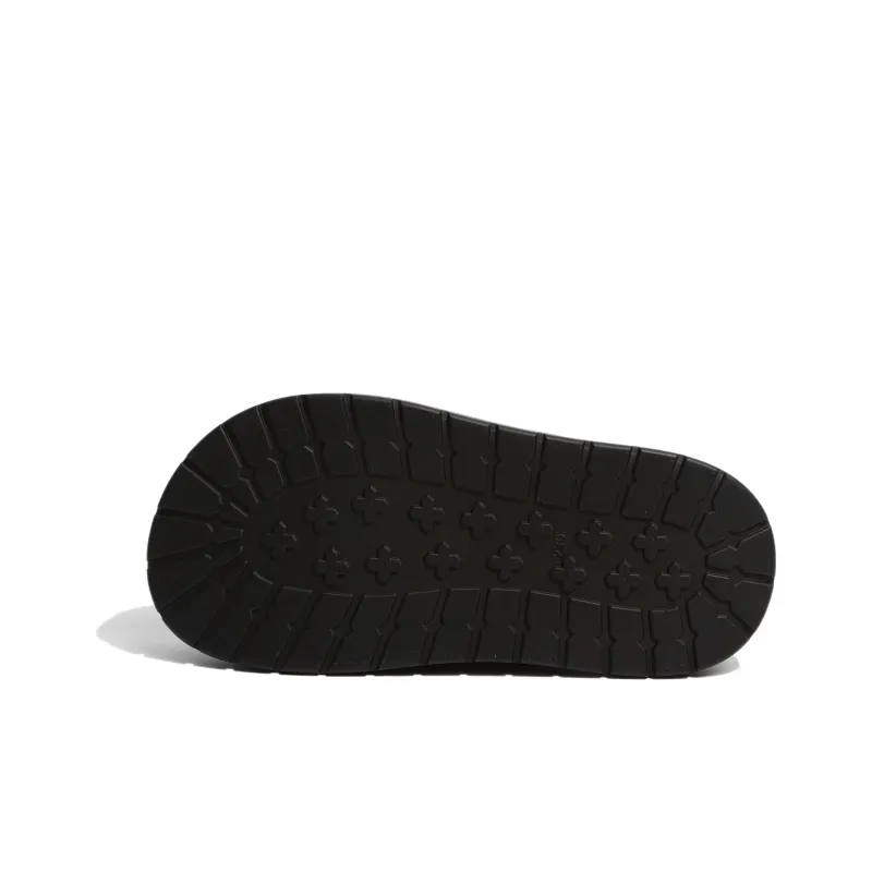 SHUXI Stitching Slip Resistant Slide Slippers Women's Black-4