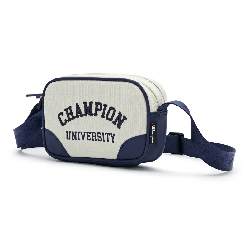 Champion Artificial Leather Crossbody Bag Regular Unisex Dark Blue/Blue/Dark Brown-7
