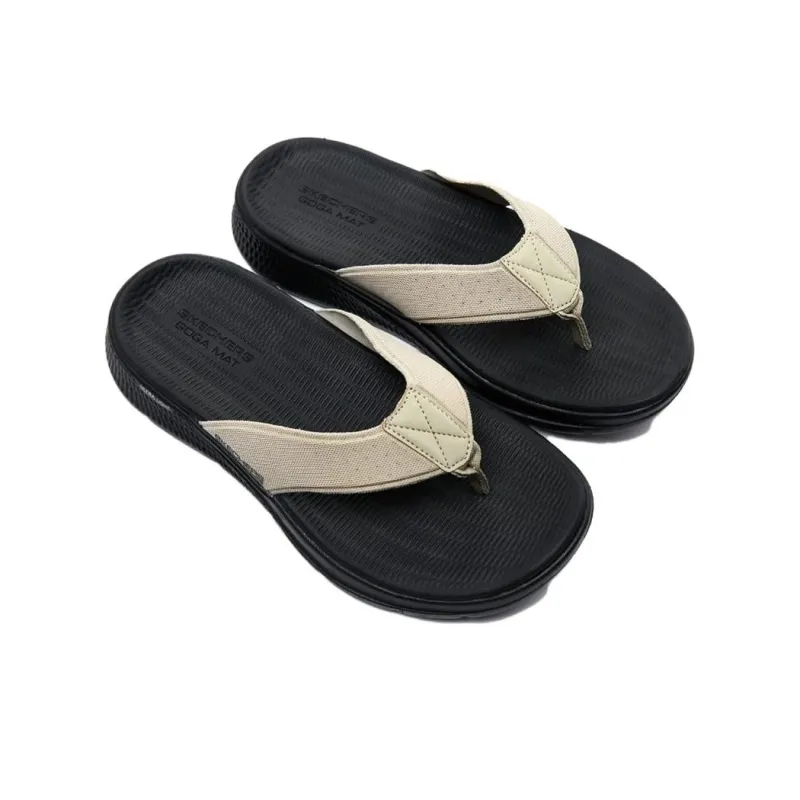 Skechers Abrasion-Resistant Flip Flops Men's Taupe-3
