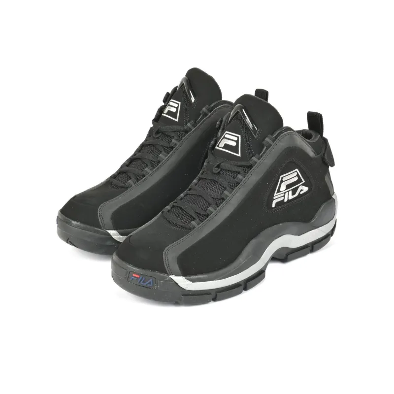 FILA Grant Hill 2 Slip-Resistant High-Top Vintage Basketball Shoes Unisex Black White-2