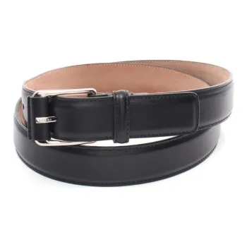 GUCCI Calfskin Leather Belts Men's Black -