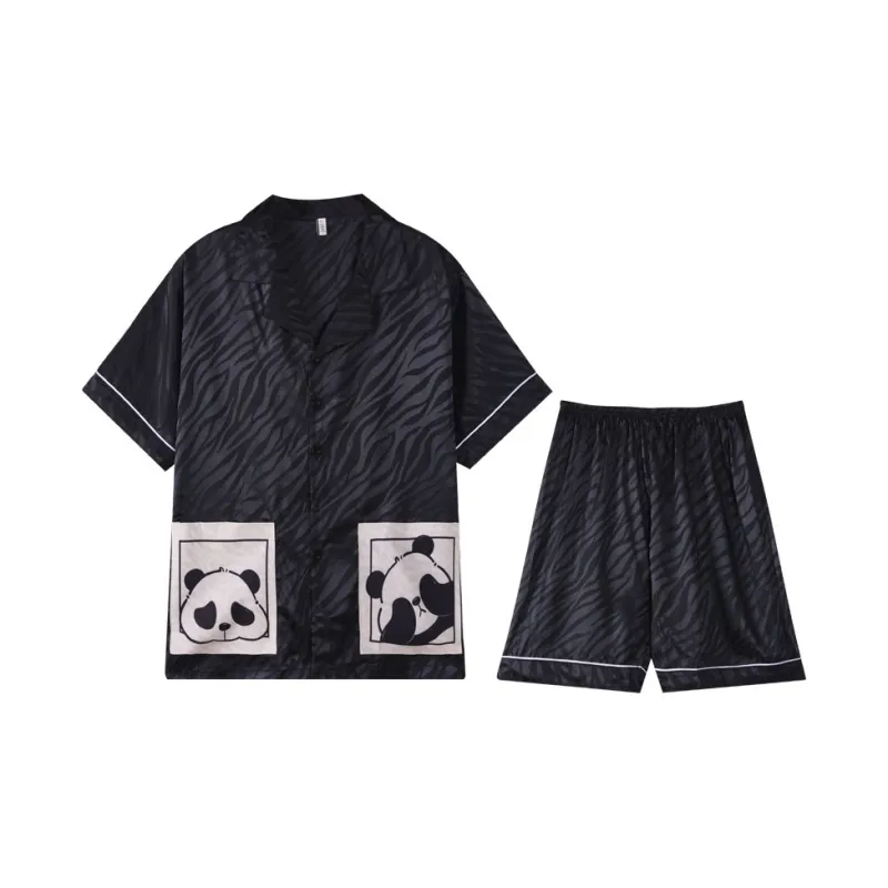 Qiao Ni Tong Pajama Set Men's Black-2