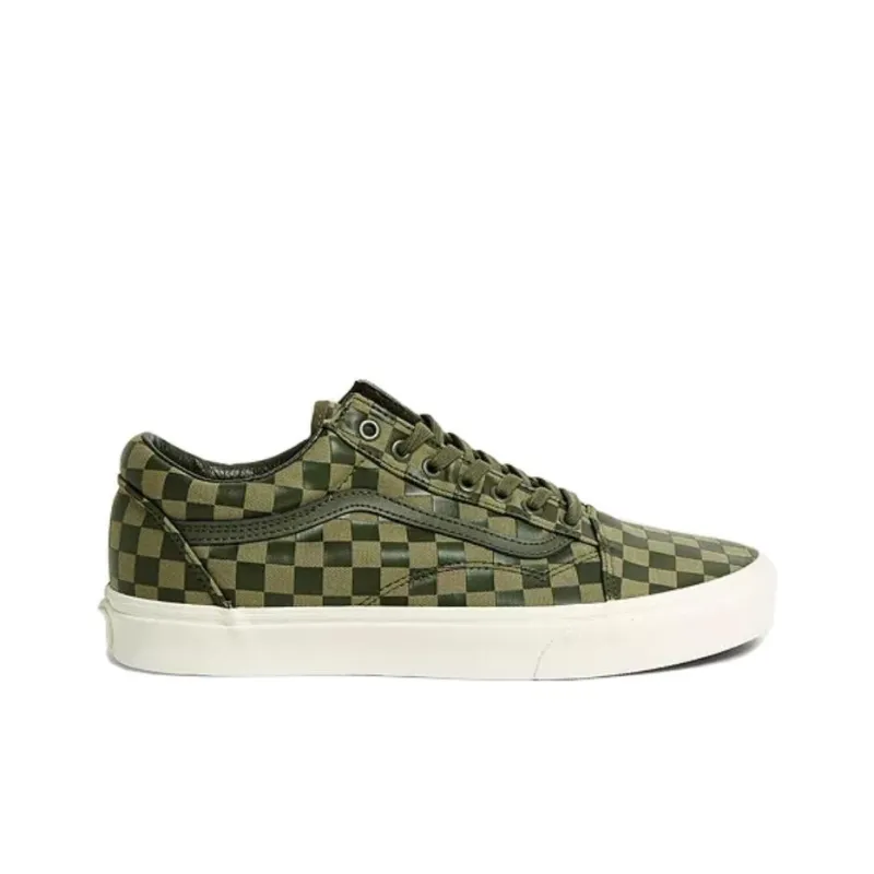 Old Skool Vans 'High Density Dusty Olive Checkerboard'-1