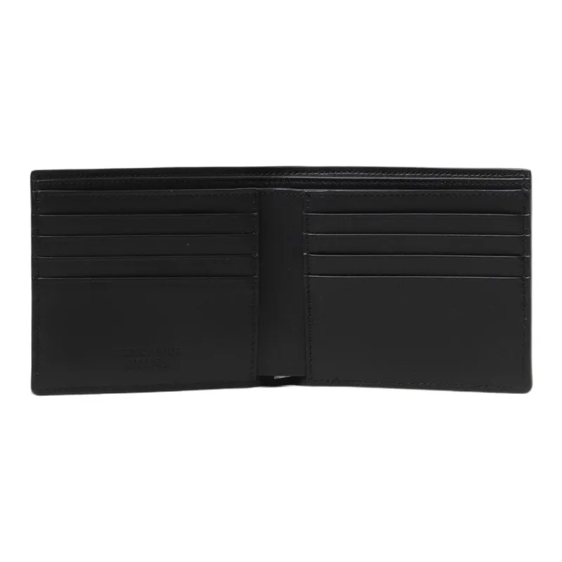 GIORGIO ARMANI Embossed Leather Wallet Men's Black-2