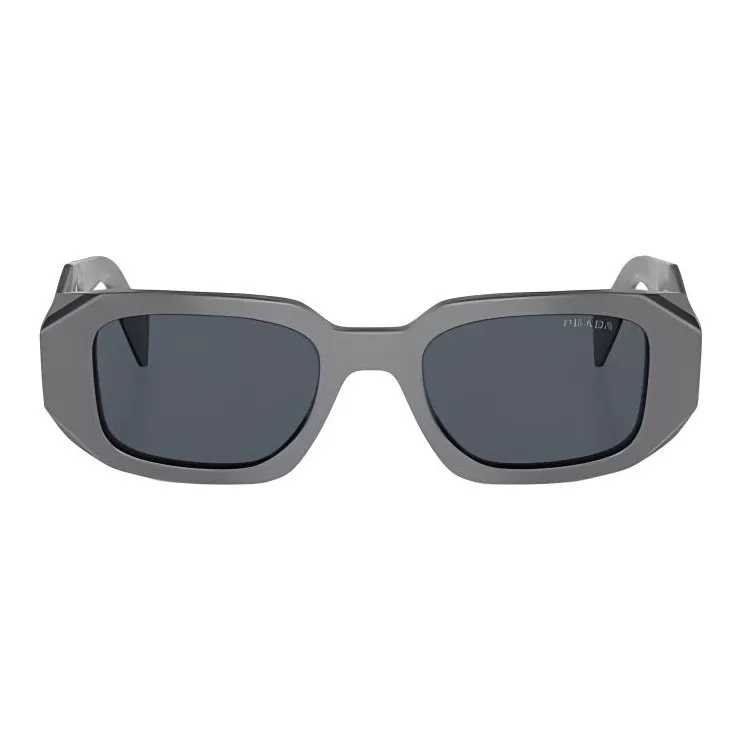PRADA Acetate Rectangular Sunglasses Women's Dark Gray-1
