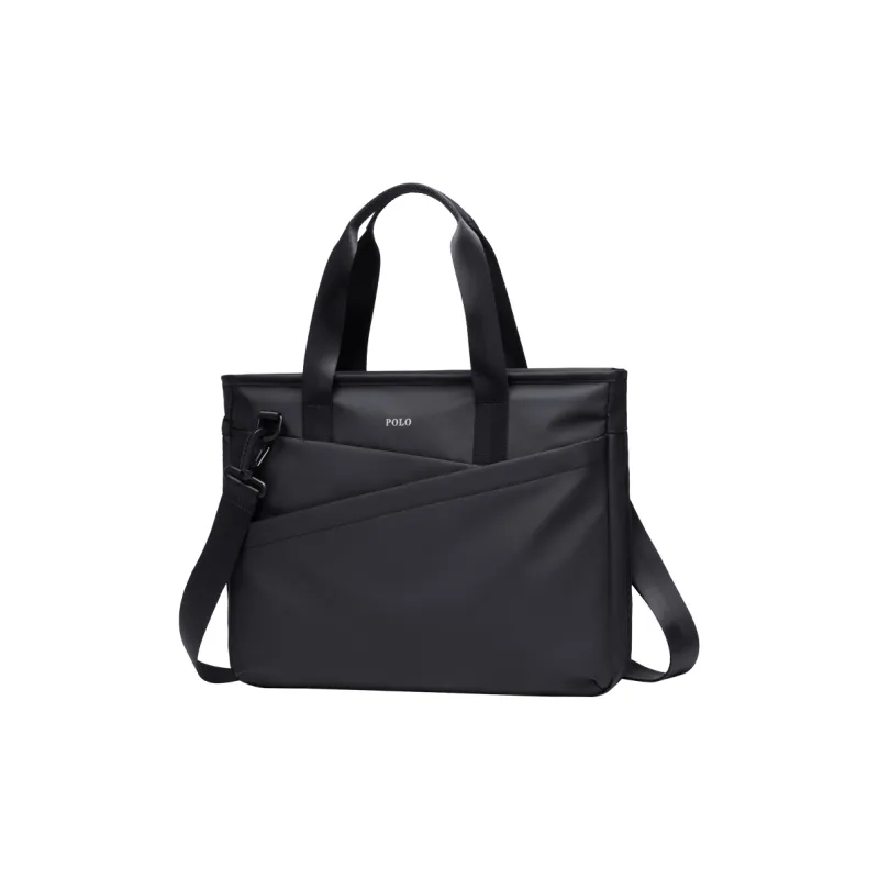 POLO Fabric Briefcase Large Size Men's Black-0
