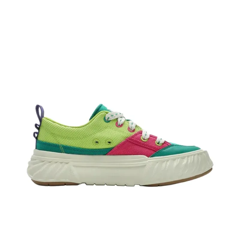 FILA Fosso Slip Resistant Low Top Canvas Shoes Women's Green Pink-1