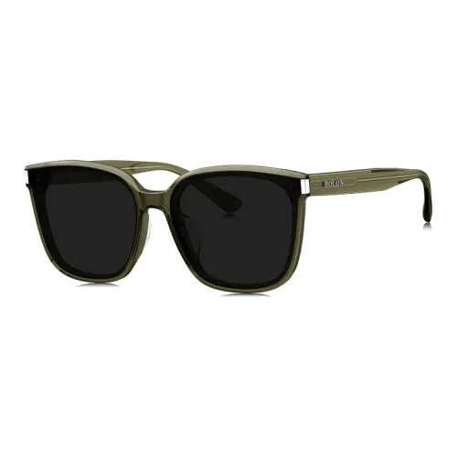 BOLON Plate Frame Square Sunglasses Unisex Transparent Gray Olive Tea Brown