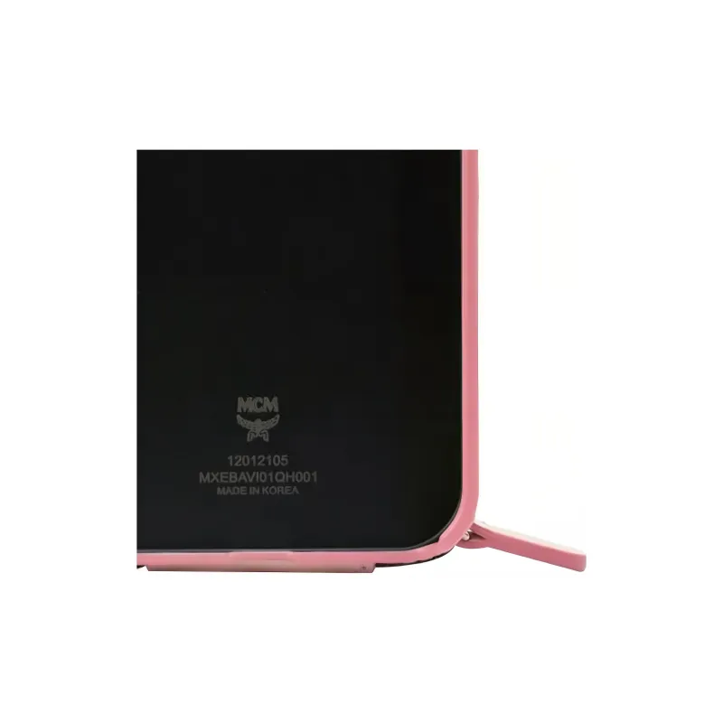 MCM Essential Visetos Origina Artificial Leather Cell Phone Case Cell Phone Pouch Unisex Pink-4