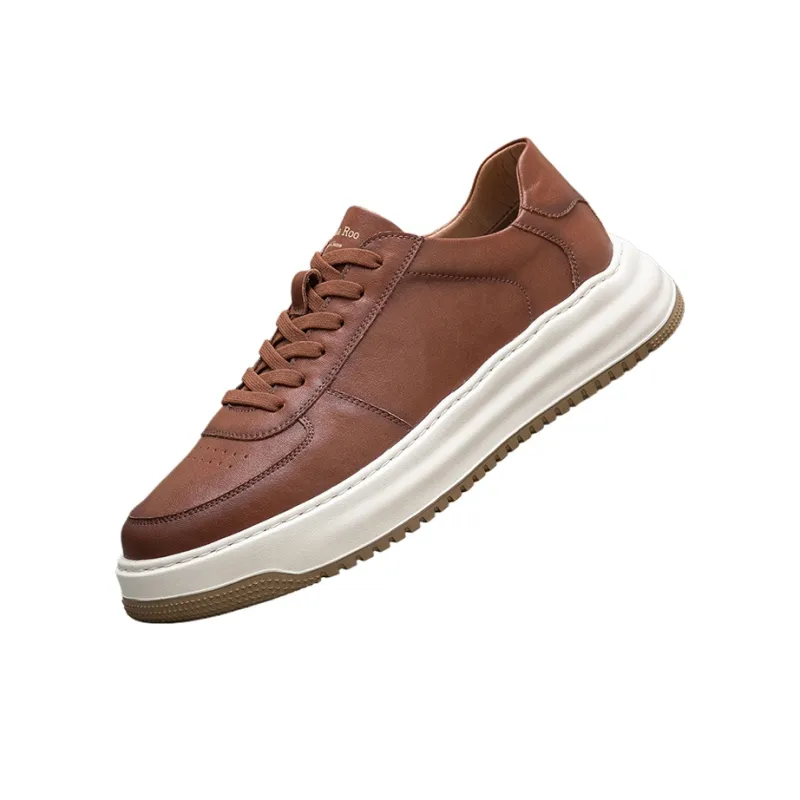 OCEANIA ROO Australasian Kangaroo Slip Resistant Shock Absorbers Lightweight Skateboard Shoes Men's Red Brown-2